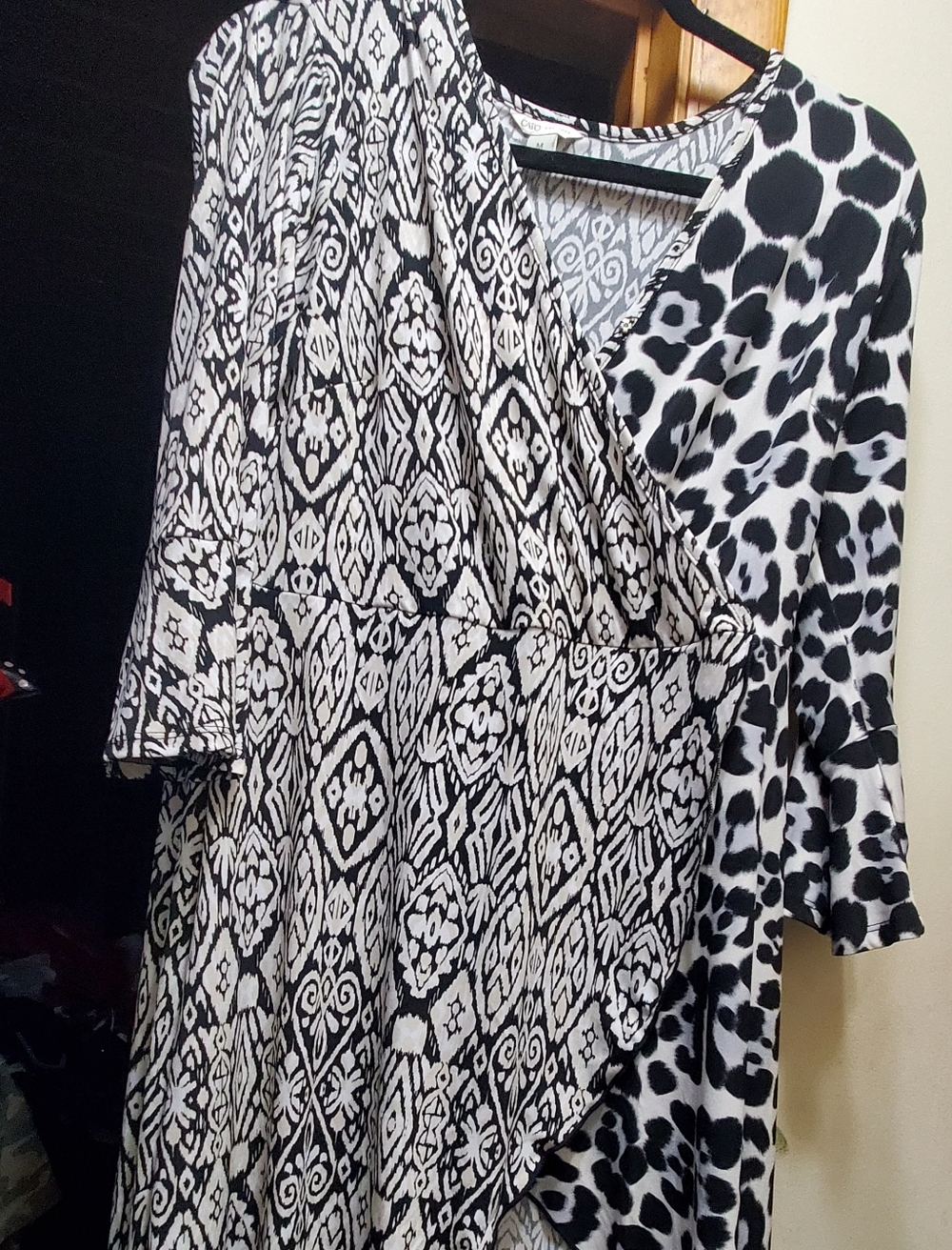 Black and White Patterned Dress
